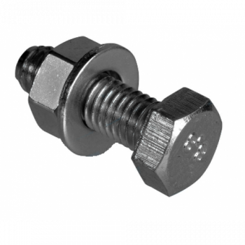 SET - M8 X 50MM HEX BOLT / NUT & WASHER (HDG) X 100